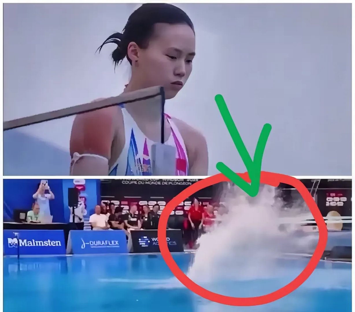 跳水比赛中选手意外失误，最终屈居亚军的简单介绍